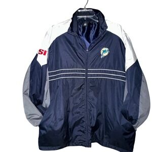 Miami Dolphins NFL Team Apparel‎ Reebok Windbreaker Jacket XL